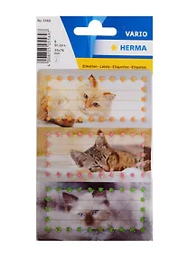 Купить Наклейки для тетрадей «Котята», 3 шт на листе, Herma — Фото №1