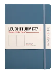 Купить Книга для записей A5, 125 листов, нелинованная "Rising Colours", твердая обложка, цвет, цвет синий камень, Leuchtturm1917 — Фото №1