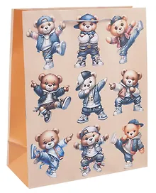 Купить Пакет А4 32*26*12 "Крутые Мишки" дет., бум.мат.ламинат — Фото №1