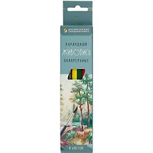 Купить Карандаши цветные ВКФ, "Живопись", акварельные 6 цветов — Фото №1