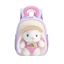 Купить Рюкзак детский Зайка "Sun Eight" 30,5*23,5*12,5см, сиреневый, 1 отделение, 2 кармана, с игрушкой — Фото №1