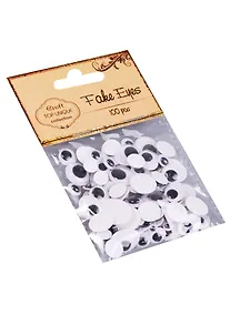 Купить Глазки в наборе микс размеров, 100шт, черно-белые (D26001085) — Фото №1