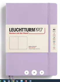 Купить Книга для записей A5, 125 листов, нелинованная "Smooth Colours", твердая обложка, цвет сиреневая, Leuchtturm1917 — Фото №1