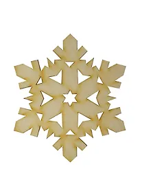 Купить Фигурка Снежинка-35 (151915) (87х75х3мм) (игрушка из дерева) (упаковка) — Фото №1