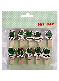 Купить Набор прищепок Кактусы (10 шт.) (упаковка) (pr-003) — Фото №1