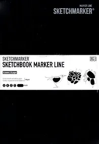 Купить Скетчбук 17,6*25см 16л "SKETCHMARKER MARKER LINE", 160г/м2, мягк.обложка, цв.цв.черный — Фото №1