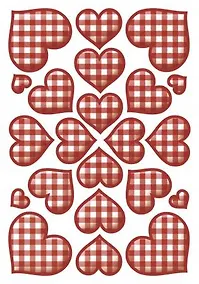 Купить HERMA Наклейки DECOR Сердце в клеточку 3361 — Фото №1