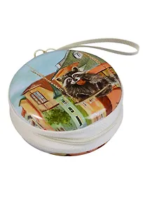 Купить Монетница на молнии Енот на качелях (7см) (металл) (ПВХ бокс) — Фото №1