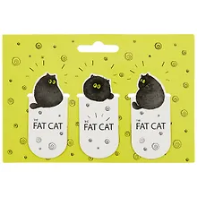 Купить Магнитные закладки «Fat cat», 3 штуки — Фото №1