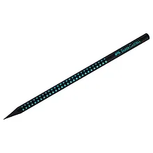 Купить Карандаш чернографитный, твердость грифеля B "Sparkle Black", трехгранный, заточенный, Faber-Castell — Фото №1