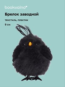 Купить Брелок Птичка черная (пластик, текстиль) (заводной) (9см) (12-202602-MSH10/5) — Фото №1