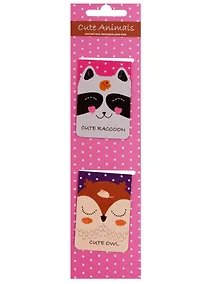 Купить Магнитные закладки "Cute Animals. Розовые", 2 шт — Фото №1