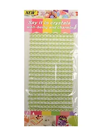 Купить Стразы полужемчужины на подвесе с напылением, 260 шт, 6 мм, зеленые — Фото №1