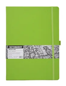 Купить Скетчбук 21*29.7 80л "Sketchmarker" зеленый луг, 140г/м2, слоновая кость, тв.обл — Фото №1