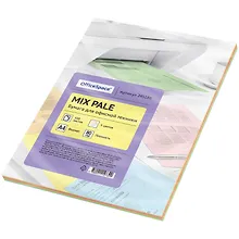 Купить Бумага тонированная А4 100л OfficeSpace pale 5цв*20л 80г/м2, неон — Фото №1