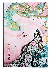 Купить Блокнот "Marble style. Мрамор розовый с бирюзовым" — Фото №1