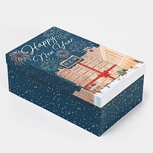 Купить Коробка "Новогодний город" 32,5*20*12,5 Новый год, картон — Фото №1