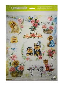 Купить Рисовая бумага для декупажа Любимчики A3, 25г/м — Фото №1