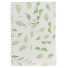 Купить Тетрадь 80 листов, клетка, "Natural leaves" — Фото №1