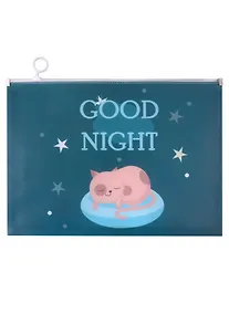 Купить Папка на молнии А4 "Тихий час" пластик, ассорти — Фото №1