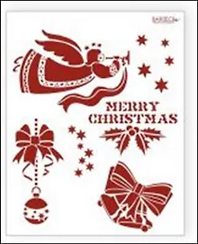 Купить Трафарет пластиковый многоразовый Ангел Бант (20х25) (НГ001) — Фото №1