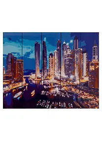 Купить Рисование по дереву. Ночной город — Фото №1