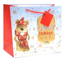 Купить Пакет А4 26*31*12 "Have a great holidays" НГ, бум.мат.ламинат — Фото №1