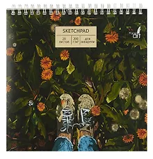 Купить Скетчбук 190*190 20л "Одуванчики"  акварел. бумага, 200г/м2,тв.обложка, евроспираль — Фото №1