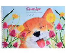 Купить Альбом для рисования Listoff, "Sketchbook. Лисенок в цветах", А4, 40 листов, на гребне — Фото №1