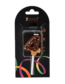 Купить Свеча для торта Цифра 4 Глазурь шоколадная (4см) (блистер) (12-7color-candle_9) — Фото №1