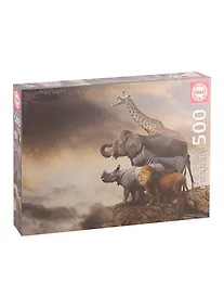 Купить Пазл Educa 500 эл. 48*34см.. Животные на краю скалы — Фото №1