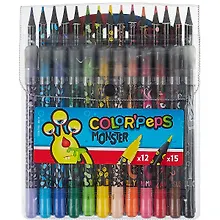 Купить Набор для рисования: 12 фломастеров, 15 карандашей Maped, Color'Peps Monster — Фото №1