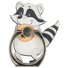 Купить Держатель-кольцо для телефона Енот с печенькой (металл) (коробка) (12-17727-5564) — Фото №1