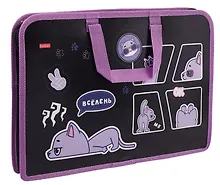 Купить Папка для тетрадей А4 "Всё лень" 34*24,5*3,5см, пластик, молния, текст.ручки — Фото №1