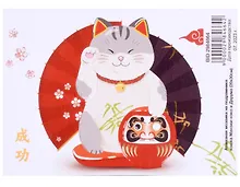 Купить Алмазная мозаика на подрамнике "Кошка Манэки-нэко и Дарума", 20 х 30 см — Фото №1