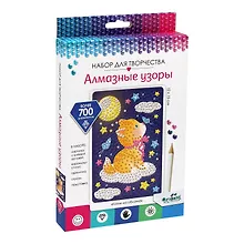 Купить Алмазные узоры. Котик на облачке. 10*15см Арт.06416 — Фото №1