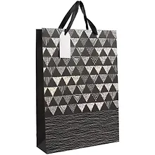 Купить Пакет А3 46*33*10 Triangles Black нейтр., бум.мат.ламинат — Фото №1