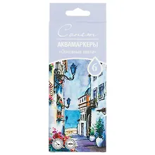 Купить Маркеры акварельные «Сонет», 6 шт, «Основные цвета» — Фото №1