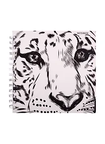 Купить Скетчбук 195*195 80л "Тигр (графика)" белый офсет, 100г/м2, тв.обложка, широкая евроспираль — Фото №1