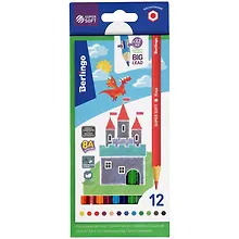 Купить Карандаши цветные Berlingo, "SuperSoft. Замки", 12 цветов — Фото №1