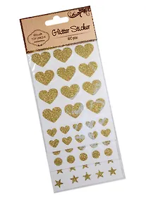 Купить Стикеры глиттер 3 листа, 107шт (D26001069) — Фото №1