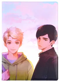 Купить Обложка для паспорта Аниме Синтонимы Два друга и облака (цветн) (Медина Мирай) (ПВХ бокс) (ОП2022-389) — Фото №1