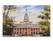 Купить Открытка Ижевск акварель Главный корпус оружейного завода — Фото №1