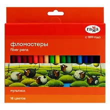 Купить Фломастеры Гамма, "Мультики", 18 цветов — Фото №1