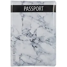 Купить Обложка для паспорта Мрамор серый (ПВХ бокс) — Фото №1