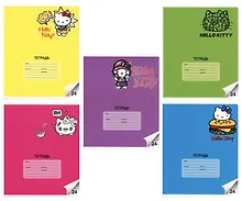 Купить Тетрадь в линейку Hello Kitty, 24 листа, в ассортименте — Фото №1