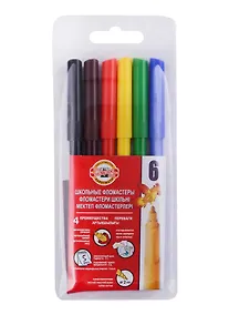 Купить Фломастеры Koh-i-Noor, 6 цветов — Фото №1