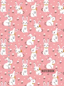 Купить Тетрадь в твердом переплете. Розовые кролики. А5, 120 стр. — Фото №1