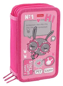 Купить Пенал 3 отделения "В модном чате" 19*11 см — Фото №1