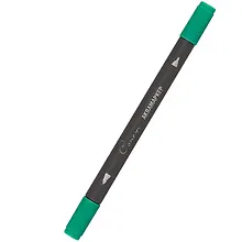 Купить Маркер акварельный "Сонет", двухсторон., кисть и тонкий наконечник, изумрудный темный, сонет — Фото №1